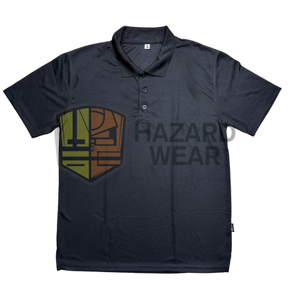 Black dri fit tee with collar for general use