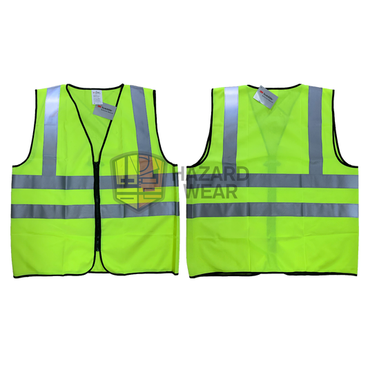 HVSA09 3M Green Safety Vest with back H pattern no pockets and zip closure Designed for construction workers, road workers, security guards, warehouse staff, emergency responders, cyclists, and more. Customization available